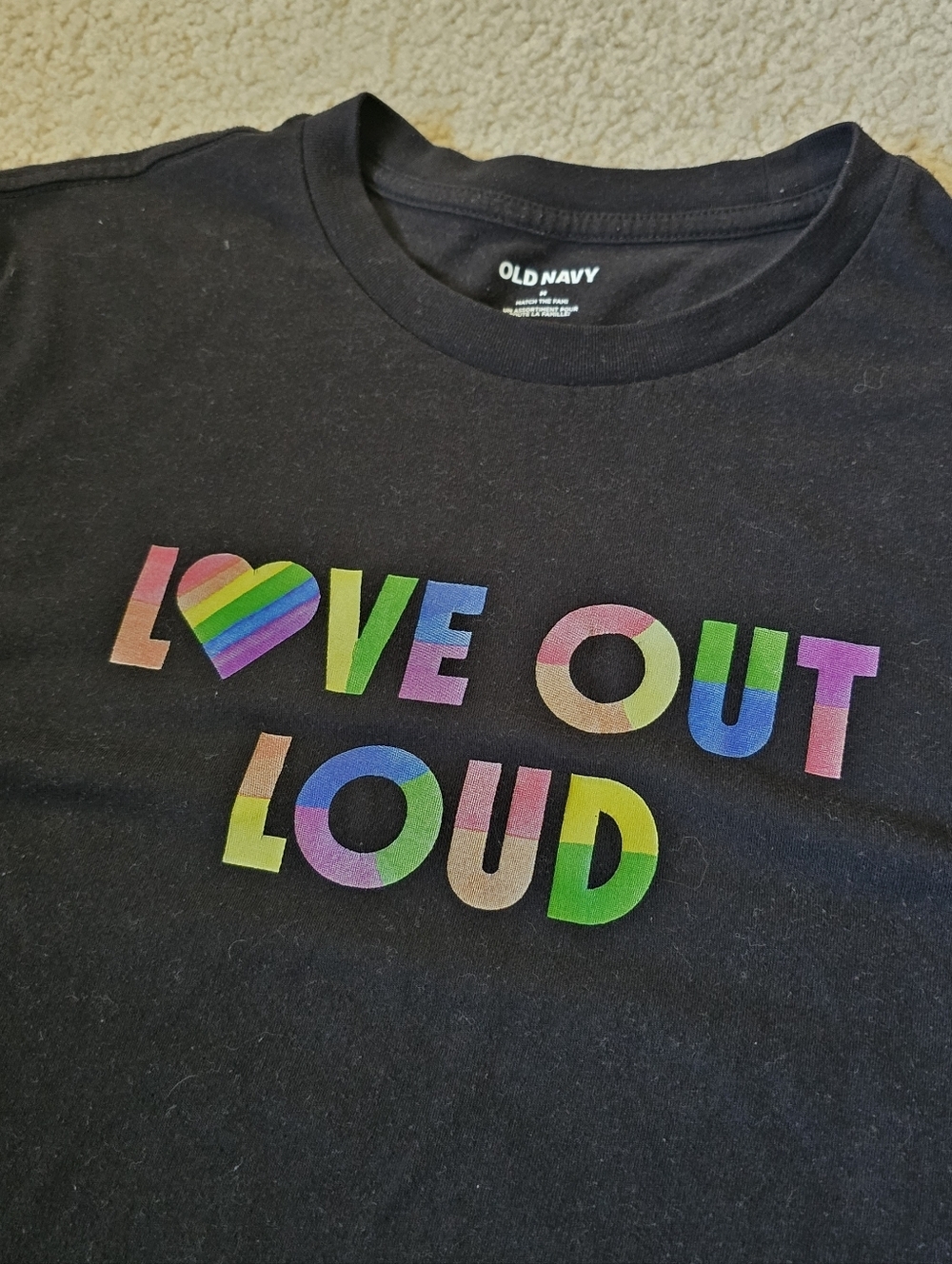 Love Out Loud Old Navy Pride Love Is Love Tee  Womens Size Medium